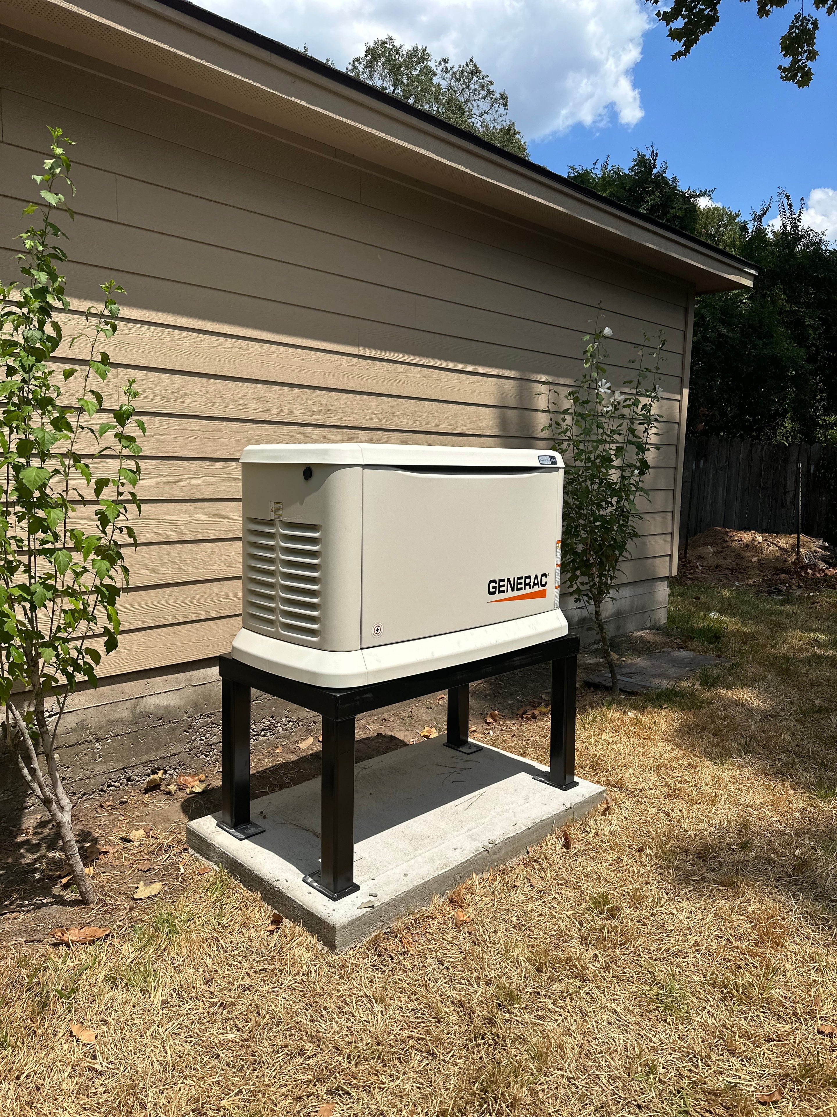 Standby generator installed at a Houston home